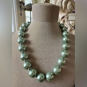 Elegant Grey Knotted Large  Pearl Necklace With Fabulous Clasp